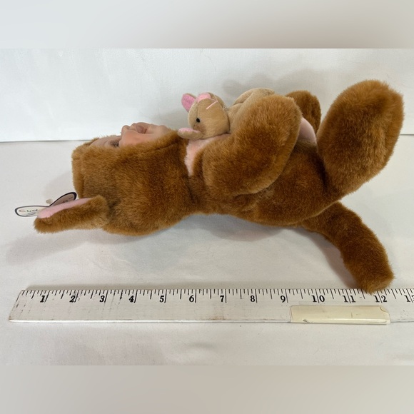 Geppeddo Cuddle Kids Roxy Roo 12”2003 Stuffed Animal Doll Toy Plush W/ Baby Joey - Picture 14 of 15